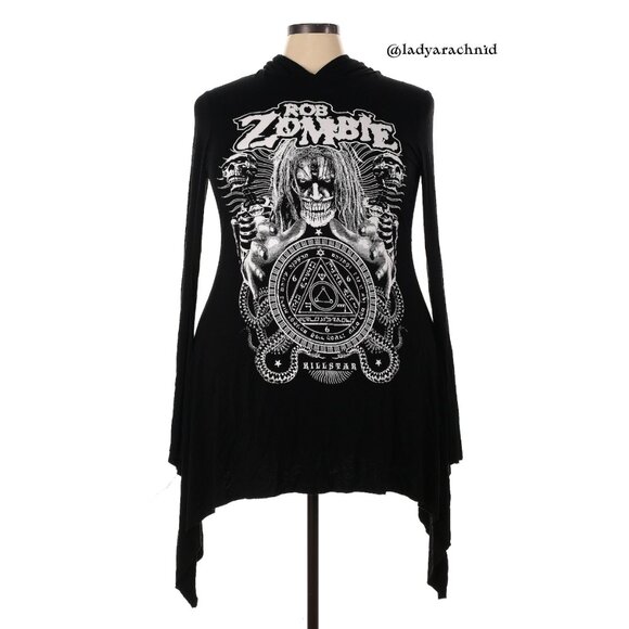 KILLSTAR Rob Zombie collab 'Phantom Stranger' hooded dress - Picture 4 of 9